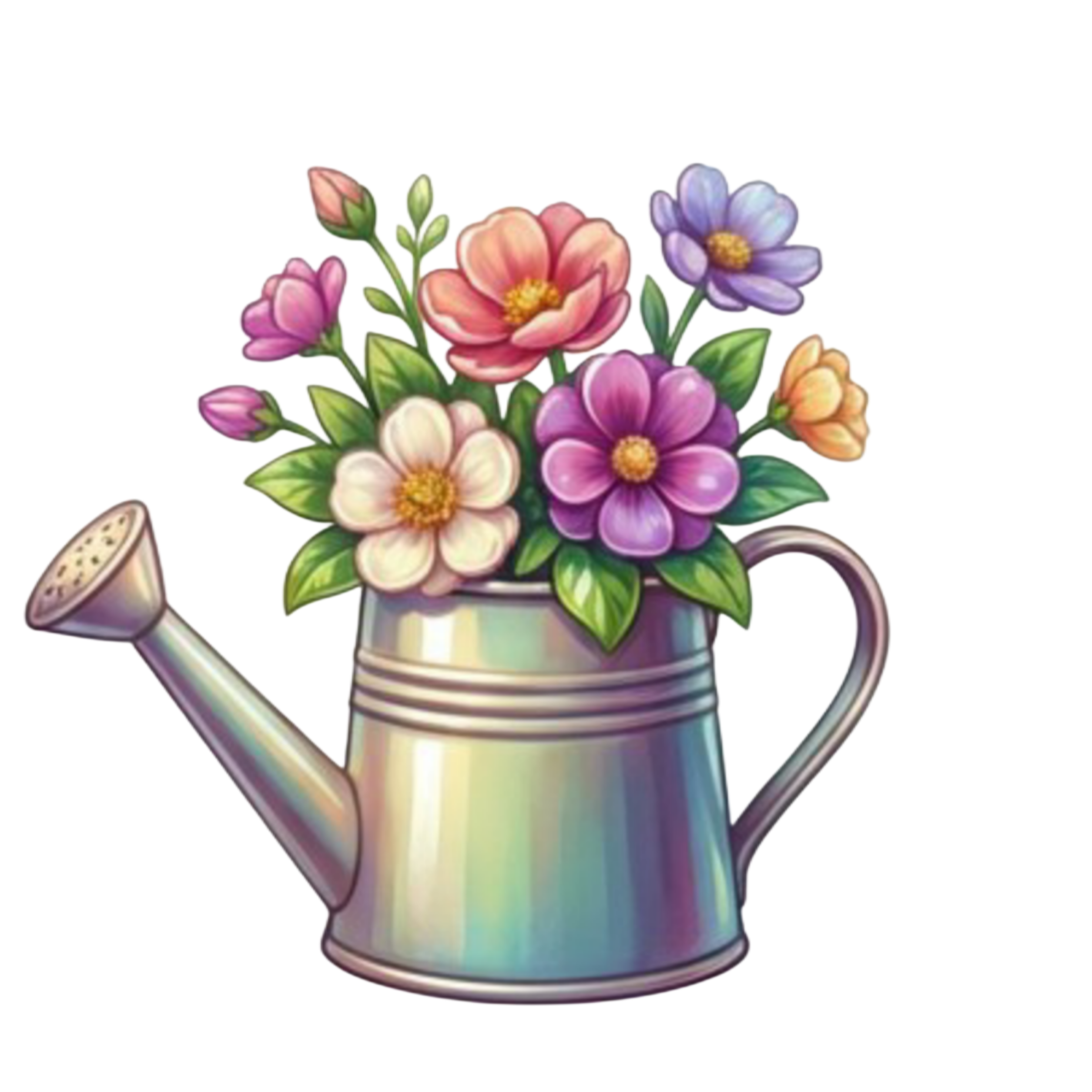 Цветы в лейке
